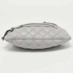 Pre Owned Marc Jacobs Grey Quilted Leather Little Stam Shoulder Bag