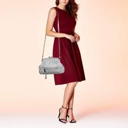 Pre Owned Marc Jacobs Grey Quilted Leather Little Stam Shoulder Bag