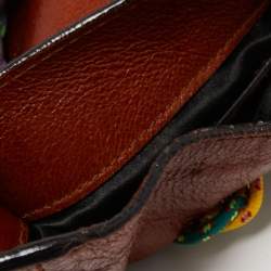 Pre Owned Marc Jacobs Brown Glossy Leather Embellished Hobo