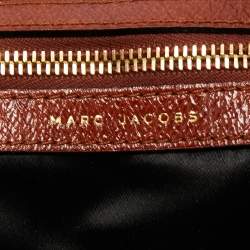 Pre Owned Marc Jacobs Brown Glossy Leather Embellished Hobo
