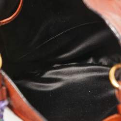 Pre Owned Marc Jacobs Brown Glossy Leather Embellished Hobo