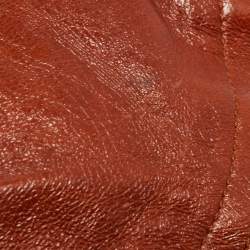 Pre Owned Marc Jacobs Brown Glossy Leather Embellished Hobo