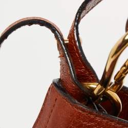 Pre Owned Marc Jacobs Brown Glossy Leather Embellished Hobo