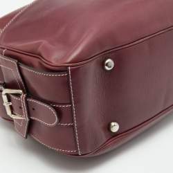 Marc Jacobs Burgundy Leather The Venetia Bowler Bag