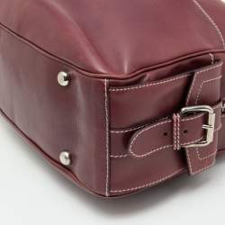Marc Jacobs Burgundy Leather The Venetia Bowler Bag