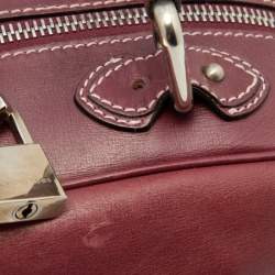 Marc Jacobs Burgundy Leather The Venetia Bowler Bag