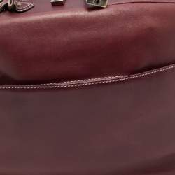 Marc Jacobs Burgundy Leather The Venetia Bowler Bag