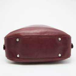 Marc Jacobs Burgundy Leather The Venetia Bowler Bag