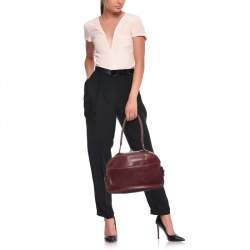 Marc Jacobs Burgundy Leather The Venetia Bowler Bag
