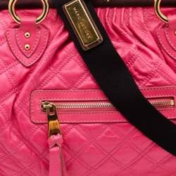 Marc Jacobs Neon Pink Quilted Leather Stam Satchel