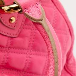 Marc Jacobs Neon Pink Quilted Leather Stam Satchel