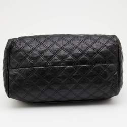 Pre Owned Marc Jacobs Black Quilted Leather Glam Satchel