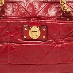 Marc Jacobs Red Quilted Leather Chain Satchel