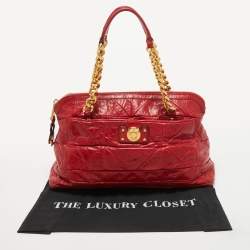 Marc Jacobs Red Quilted Leather Chain Satchel