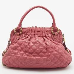 Marc Jacobs Pink Quilted Leather Cecilia Shoulder Bag