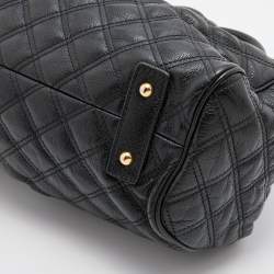 Pre Owned Marc Jacobs Black Quilted Leather Stam Satchel
