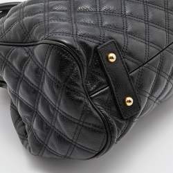 Pre Owned Marc Jacobs Black Quilted Leather Stam Satchel