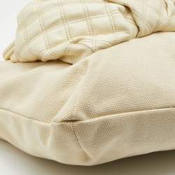 Pre Owned Marc Jacobs Beige Canvas and Leather Large Robert Duffy Bag on Bag Tote