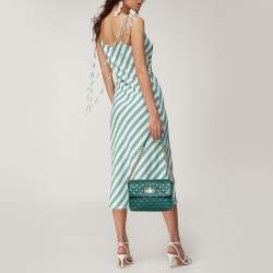 Pre Owned Marc Jacob Green Quilted Leather Flap Shoulder Bag