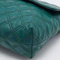 Pre Owned Marc Jacob Green Quilted Leather Flap Shoulder Bag