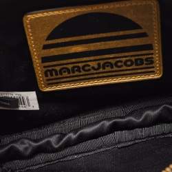Pre Owned Marc Jacobs Gold Crinkled Leather Sport Belt Bag