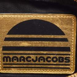 Pre Owned Marc Jacobs Gold Crinkled Leather Sport Belt Bag
