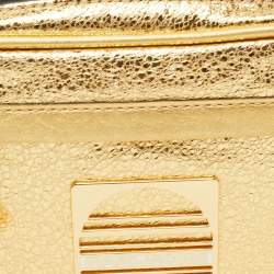 Pre Owned Marc Jacobs Gold Crinkled Leather Sport Belt Bag