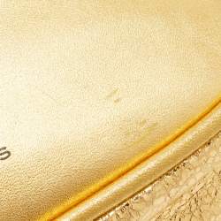 Pre Owned Marc Jacobs Gold Crinkled Leather Sport Belt Bag