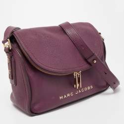 Marc Jacobs Purple Leather The Groove Messenger Bag