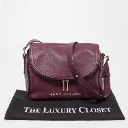 Marc Jacobs Purple Leather The Groove Messenger Bag