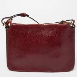 Marc Jacobs Dark Red Leather Studded Crossbody Bag