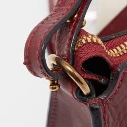 Marc Jacobs Dark Red Leather Studded Crossbody Bag