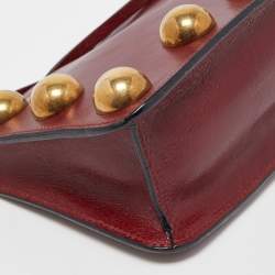 Marc Jacobs Dark Red Leather Studded Crossbody Bag