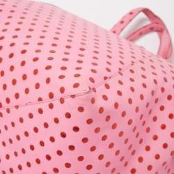 Marc Jacobs Pink Leather Polka Dot Zip Tote