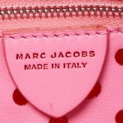 Marc Jacobs Pink Leather Polka Dot Zip Tote