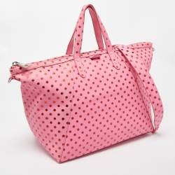 Marc Jacobs Pink Leather Polka Dot Zip Tote