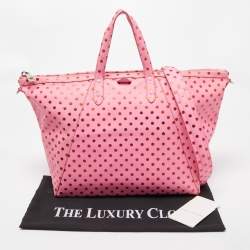 Marc Jacobs Pink Leather Polka Dot Zip Tote
