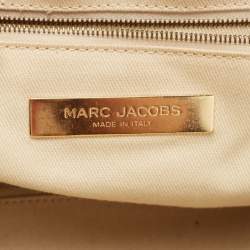 Pre Owned Marc Jacobs Metallic Bronze Quilted Leather Stam Satchel