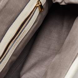 Pre Owned Marc Jacobs Cream Quilted Leather Stam Satchel