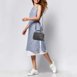 Marc Jacobs Grey Leather The Box 20 Top Handle Bag