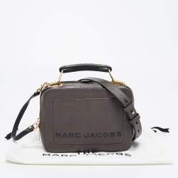 Marc Jacobs Grey Leather The Box 20 Top Handle Bag