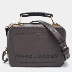 Marc Jacobs Grey Leather The Box 20 Top Handle Bag
