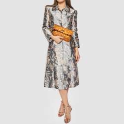 Pre Owned Marc Jacobs Metallic Orange Quilted Leather Eugenie Clutch