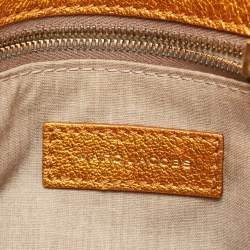 Pre Owned Marc Jacobs Metallic Orange Quilted Leather Eugenie Clutch