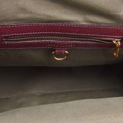 Pre Owned Marc Jacobs Purple Quilted Snakeskin Embossed Leather Stam Shoulder Bag