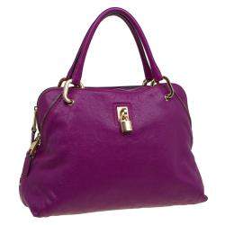 Pre Owned Marc Jacobs Purple Leather Paradise Little Janice Satchel
