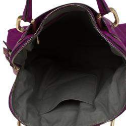 Pre Owned Marc Jacobs Purple Leather Paradise Little Janice Satchel