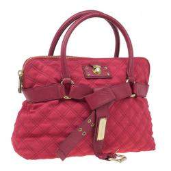 Pre Owned Marc Jacobs Red Quilted Jersey Bruna Bow Satchel