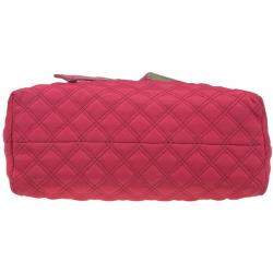 Pre Owned Marc Jacobs Red Quilted Jersey Bruna Bow Satchel