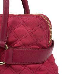 Pre Owned Marc Jacobs Red Quilted Jersey Bruna Bow Satchel